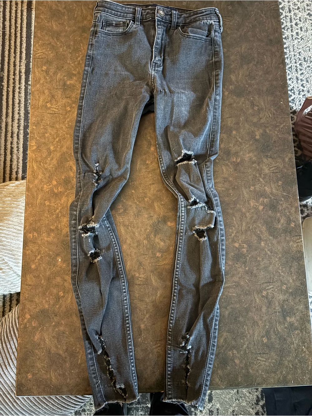 Hollister Black Ripped Skinny Jeans